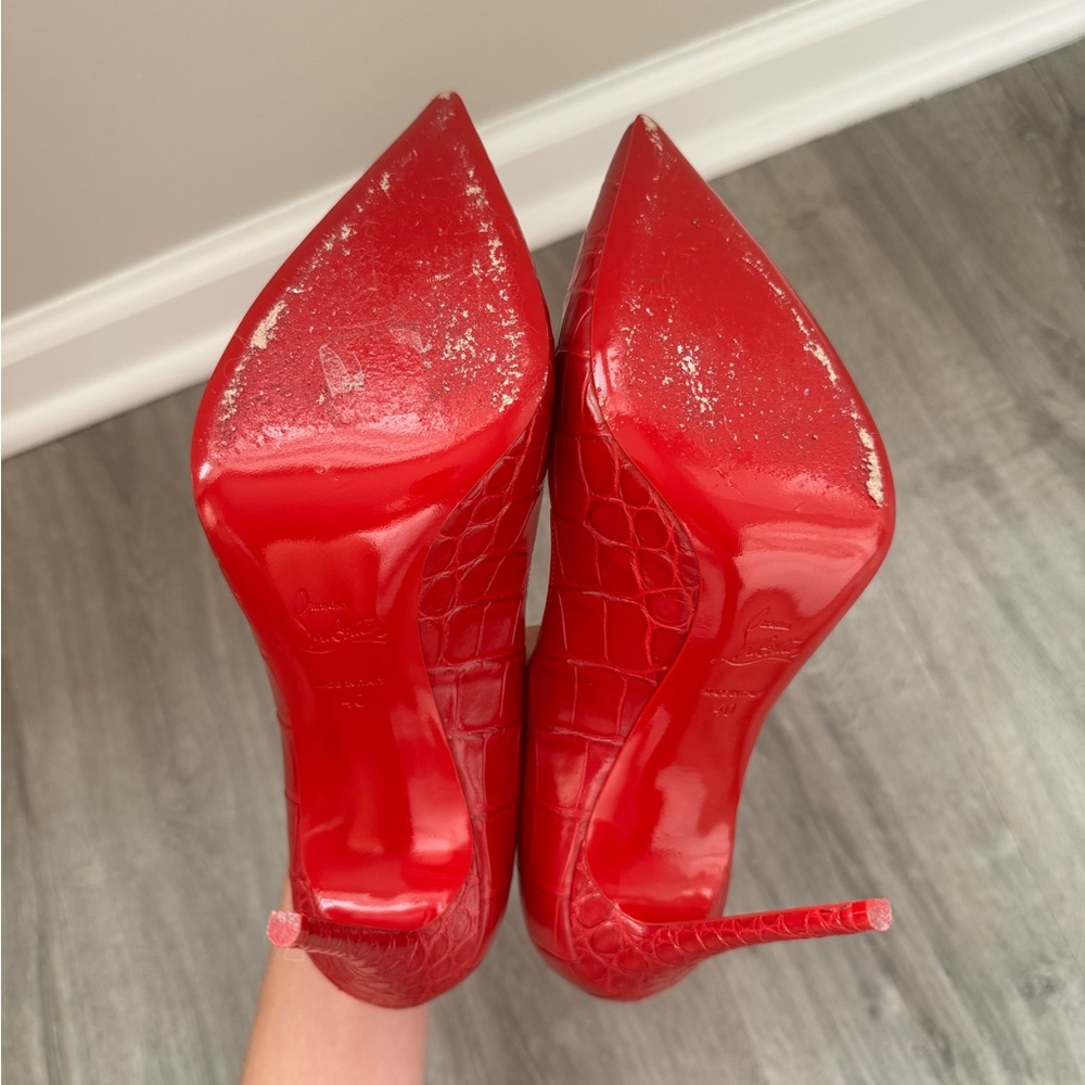 Christian Louboutin So Kate 120 Persan Pink Red Croc Ali Stiletto heel pump - Picture 4 of 5